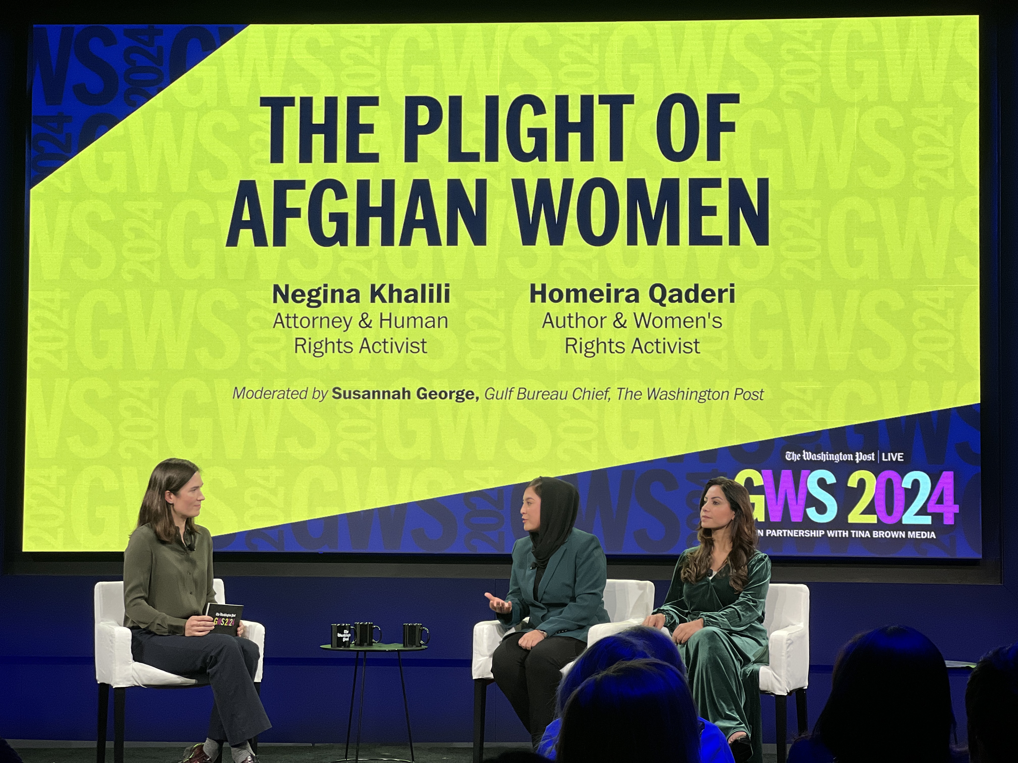 A picture where she was in Washington post and raised women's rights situation in Afghanistan